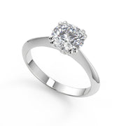 Laylah Double Prong Solitaire Round Cut Diamond Engagement Ring - Nivetta